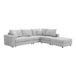 Multi-modal sofa Navaro gray fabric 281x256x85cm - Слика 2