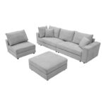 Multi-modal sofa Navaro gray fabric 281x256x85cm - Слика 4