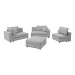 Multi-modal sofa Navaro gray fabric 281x256x85cm - Слика 5