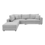 Multi-modal sofa Navaro gray fabric 281x256x85cm - Слика 6