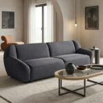 Three-seater sofa Echono anthracite fabric 230x88x77cm