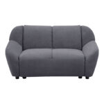 Two-seater sofa Echono anthracite fabric 144x88x77cm - Image 3