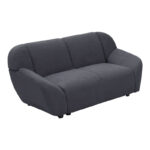 Two-seater sofa Echono anthracite fabric 144x88x77cm - Image 4