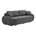 Three-seater sofabed with storage space Sereno anthracite fabric 233x91x82cm - Слика 2