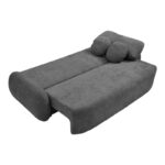 Three-seater sofabed with storage space Sereno anthracite fabric 233x91x82cm - Слика 3