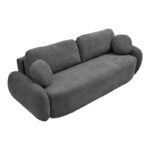 Three-seater sofabed with storage space Sereno anthracite fabric 233x91x82cm - Слика 4