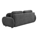 Three-seater sofabed with storage space Sereno anthracite fabric 233x91x82cm - Слика 6