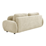 Three-seater sofabed with storage space Sereno beige fabric 233x91x82cm - Слика 6