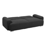 Three-seater sofa bed Harmonious anthracite teddy fabric 223.5x92x81cm - Слика 3