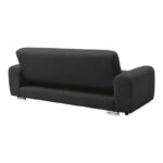 Three-seater sofa bed Harmonious anthracite teddy fabric 223.5x92x81cm - Слика 4