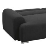 Three-seater sofa bed Harmonious anthracite teddy fabric 223.5x92x81cm - Слика 5