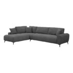 Corner sofa Veneto right corner anthracite fabric 298x208x85cm - Image 2