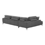 Corner sofa Veneto right corner anthracite fabric 298x208x85cm - Image 3
