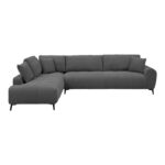 Corner sofa Veneto right corner anthracite fabric 298x208x85cm - Image 4