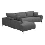Corner sofa Veneto right corner anthracite fabric 298x208x85cm - Image 6