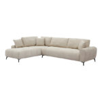 Corner sofa Veneto right corner beige fabric 298x208x85cm - Image 2