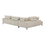 Corner sofa Veneto right corner beige fabric 298x208x85cm - Image 3