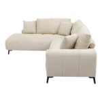 Corner sofa Veneto right corner beige fabric 298x208x85cm - Image 5