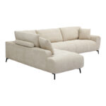 Corner sofa Veneto right corner beige fabric 298x208x85cm - Image 6