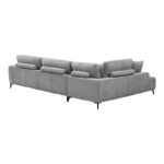 Corner sofa Veneto right corner grey fabric 298x208x85cm - Image 3