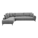 Corner sofa Veneto right corner grey fabric 298x208x85cm - Image 4