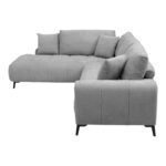 Corner sofa Veneto right corner grey fabric 298x208x85cm - Image 5