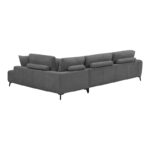 Corner sofa Veneto left corner anthracite fabric 298x208x85cm - Image 3