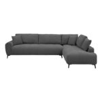 Corner sofa Veneto left corner anthracite fabric 298x208x85cm - Image 4