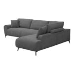 Corner sofa Veneto left corner anthracite fabric 298x208x85cm - Image 6