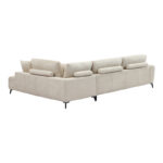 Corner sofa Veneto left corner beige fabric 298x208x85cm - Image 3