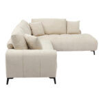 Corner sofa Veneto left corner beige fabric 298x208x85cm - Image 5