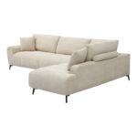Corner sofa Veneto left corner beige fabric 298x208x85cm - Image 6