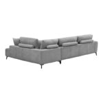 Corner sofa Veneto left corner grey fabric 298x208x85cm - Image 3