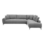 Corner sofa Veneto left corner grey fabric 298x208x85cm - Image 4