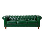 Three-seater sofa Chesterfield pu cypress 203x84x67cm - Слика 2