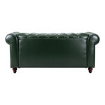 Two-seater sofa Chesterfield pu cypress 160x84x67cm - Image 3