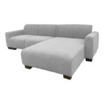 Reversible corner sofa Erros fabric in light grey color 287x161x71cm - Image 3