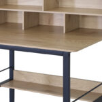 Work desk Biuro oak- black metal 120x60x103cm - Слика 4
