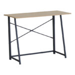 Siklo folding work desk oak- black metal 100x46x75.5cm - Image 2