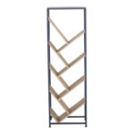 Orunta oak-black metal bookcase 40x26.5x125cm - Слика 3