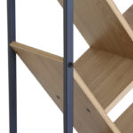Orunta oak-black metal bookcase 40x26.5x125cm - Слика 4
