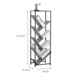 Orunta oak-black metal bookcase 40x26.5x125cm - Слика 6