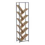 Orunta oak-black metal bookcase 40x26.5x150cm - Слика 2