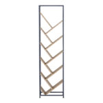 Orunta oak-black metal bookcase 40x26.5x150cm - Слика 3