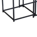 Masuta coffee tables 2 pcs. mdf black with marble effect-black metal - Слика 5