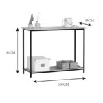 Console Shima oak- black metal 106x35x81cm - Слика 4