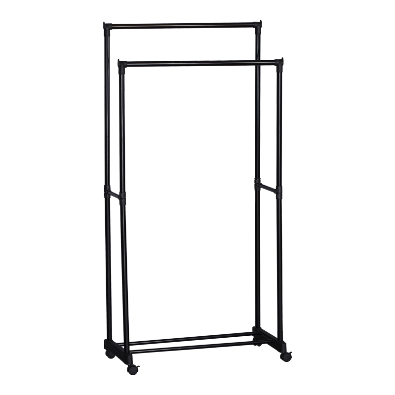 085-000038 Floor hanger Ganco black metal 74.5x39x157cm - Слика 1
