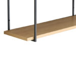 Wall shelf Fema oak with black metal 60x20x52cm - Слика 4