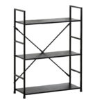 Bookcase-rack Manlo black metal 58.6x23.5x80cm - Image 2