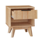 Hamea mdf bed side table in natural shade 45x39.5x50.2cm - Слика 2
